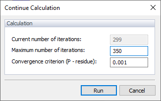 Continuer le calcul, Flux stationnaire